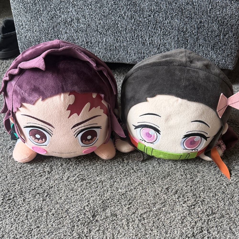 Sega Demon Slayer 16” Plush Set Kimetsu Nezuko Kamado Jumbo Nesoberi